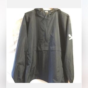 Black Hooded Windbreaker Champion Jacket